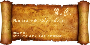 Marischek Cézár névjegykártya